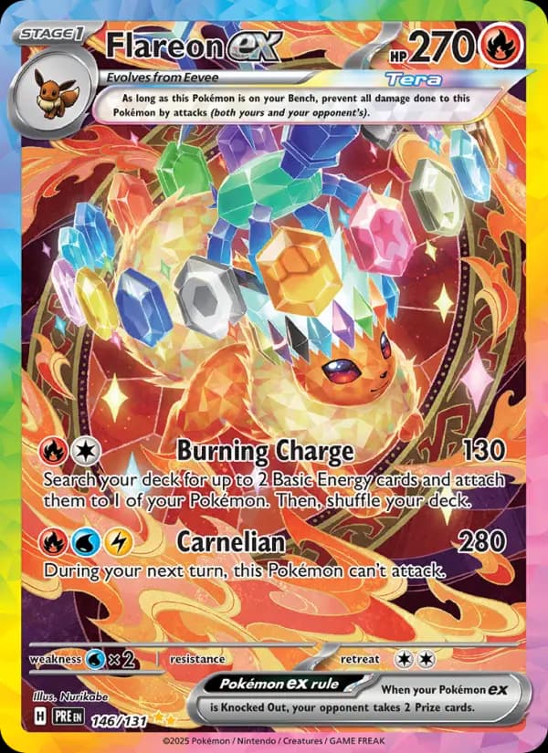 Flareon ex, carta 146 de Prismatic Evolutions