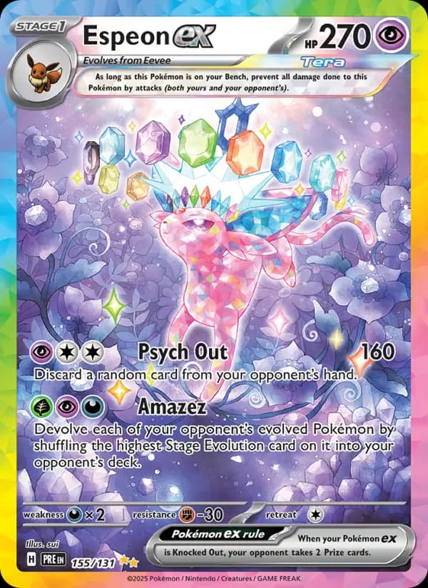 Espeon ex, carta 155 de Prismatic Evolutions