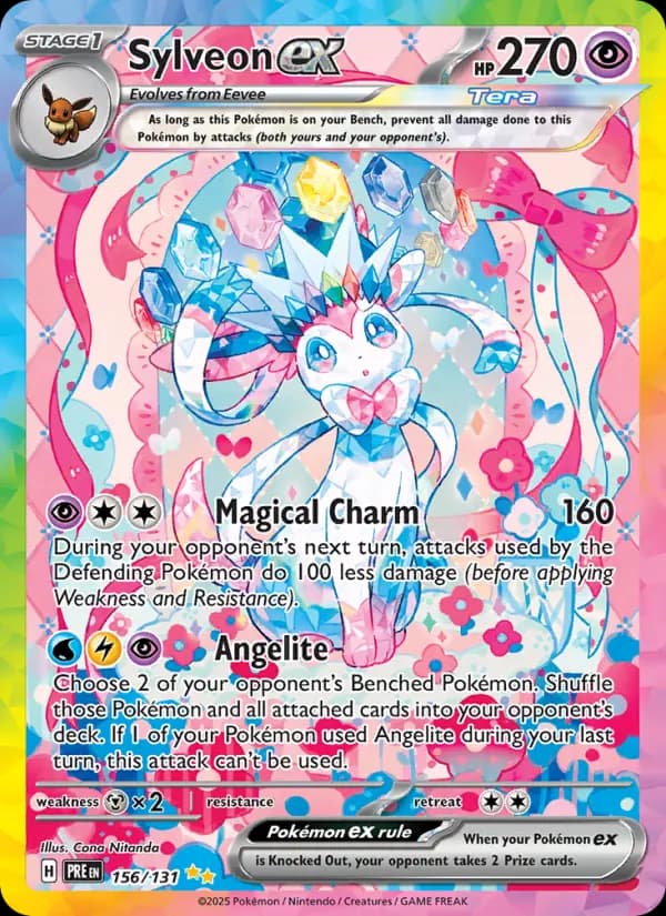 Sylveon ex, carta 156 de Prismatic Evolutions