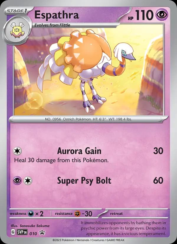 Espathra, carta 010 de SVP Black Star Promos