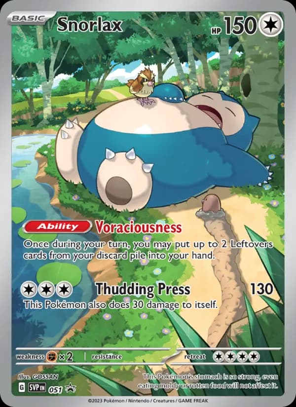 Snorlax, carta 051 de SVP Black Star Promos