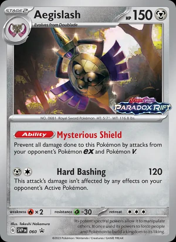 Aegislash, carta 060 de SVP Black Star Promos