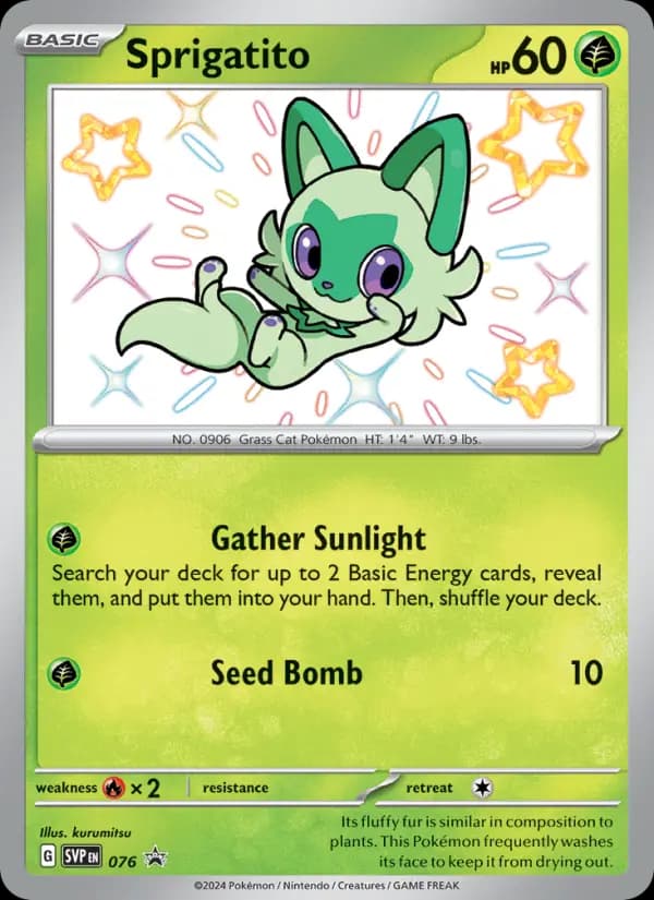 Sprigatito, carta 076 de SVP Black Star Promos