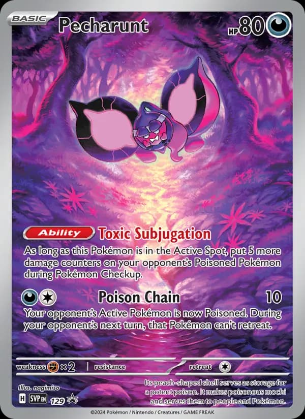 Pecharunt, carta 129 de SVP Black Star Promos