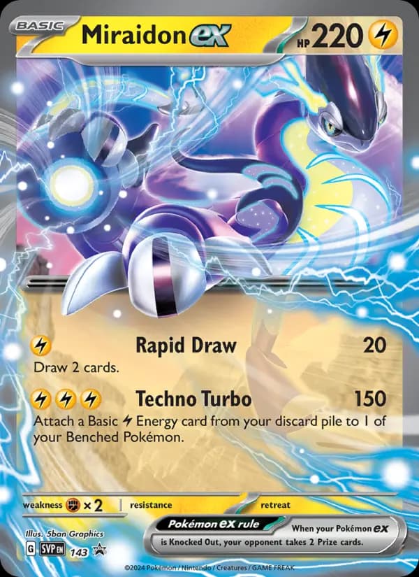 Miraidon ex, carta 143 de SVP Black Star Promos