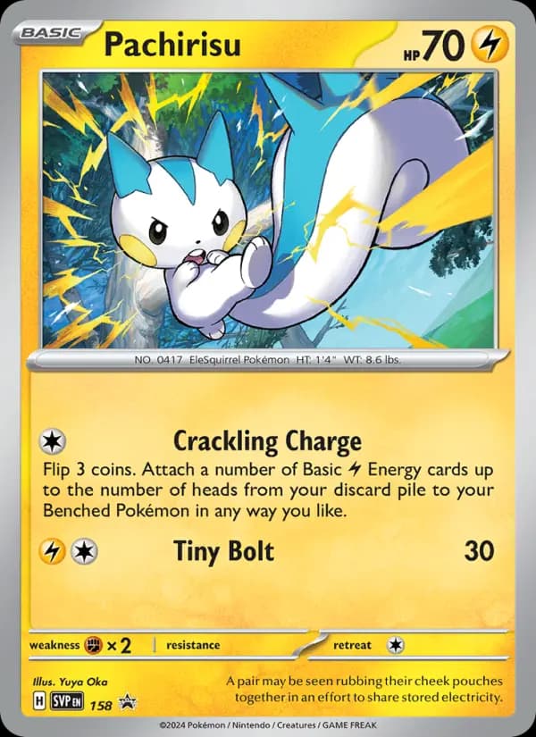 Pachirisu, carta 158 de SVP Black Star Promos