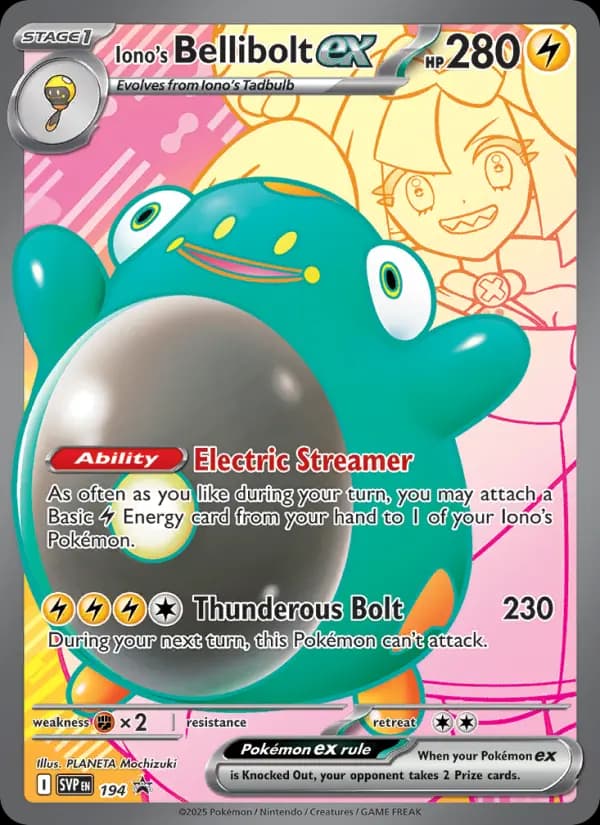 Iono's Bellibolt ex, carta 194 de SVP Black Star Promos