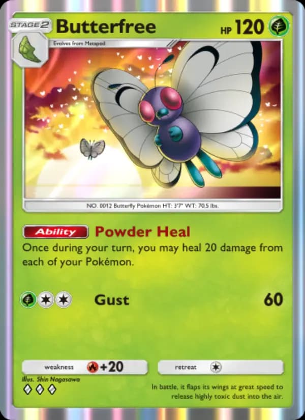 Butterfree, carta 007 de Genetic Apex