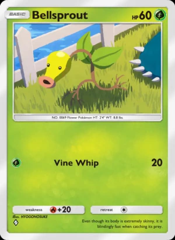 Bellsprout, carta 018 de Genetic Apex