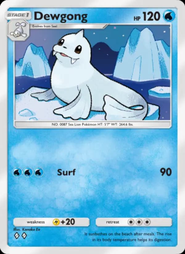 Dewgong, carta 065 de Genetic Apex