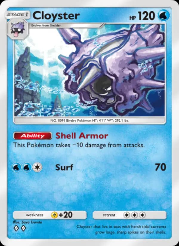 Cloyster, carta 067 de Genetic Apex