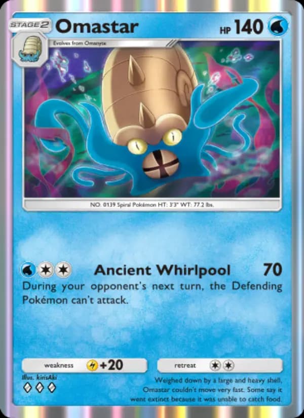 Omastar, carta 082 de Genetic Apex