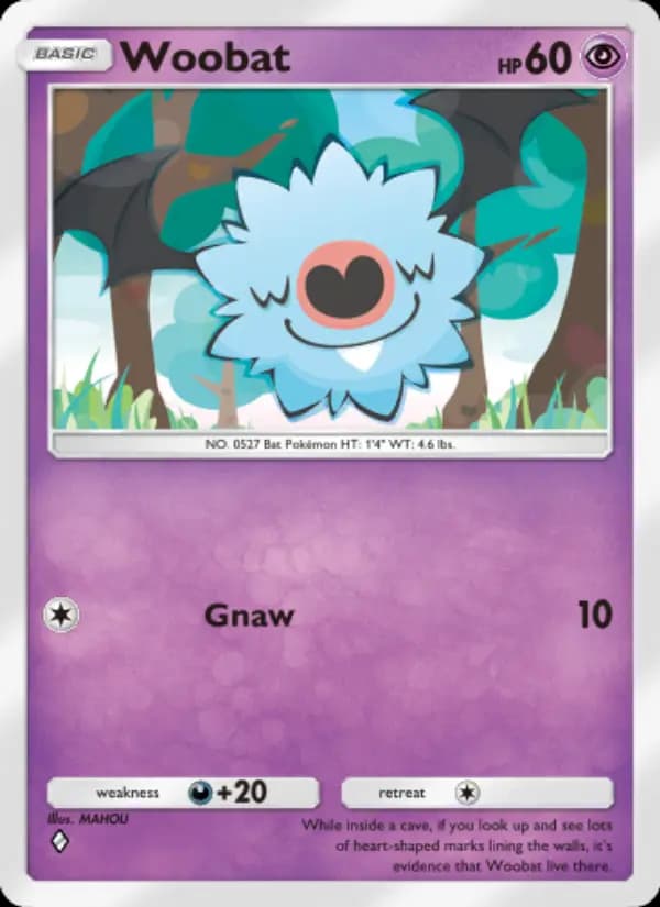 Woobat, carta 133 de Genetic Apex