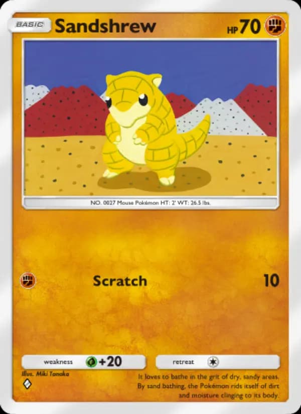 Sandshrew, carta 137 de Genetic Apex