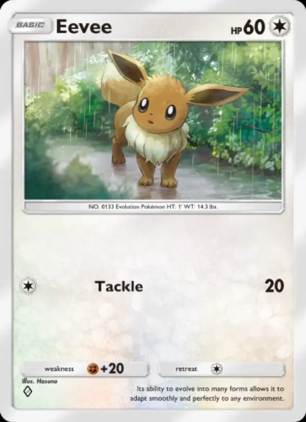 Eevee, carta 207 de Genetic Apex