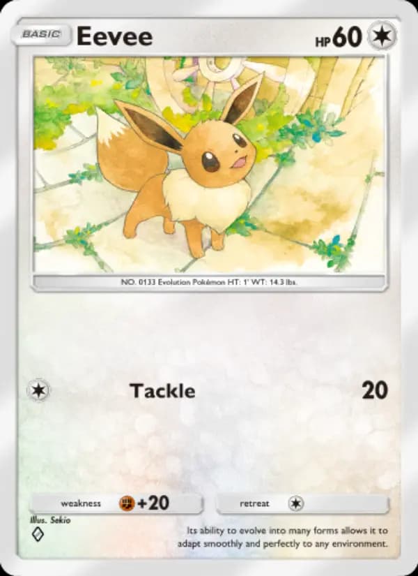 Eevee, carta 208 de Genetic Apex