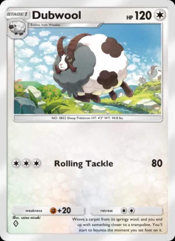 Dubwool, carta 215 de Genetic Apex