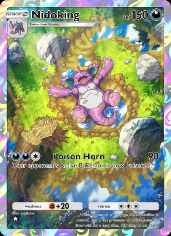Nidoking, carta 241 de Genetic Apex