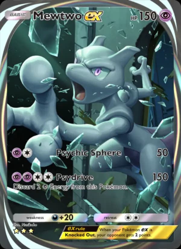 Mewtwo ex, carta 282 de Genetic Apex