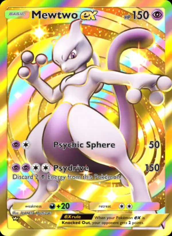 Mewtwo ex, carta 286 de Genetic Apex