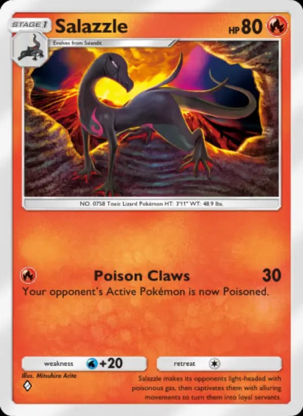 Salazzle, carta 016 de Mythical Island