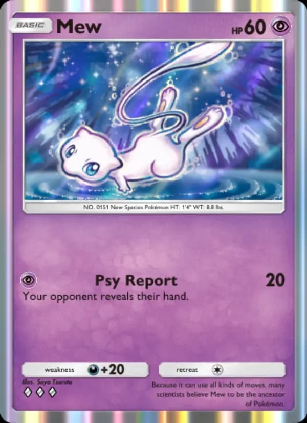 Mew, carta 031 de Mythical Island