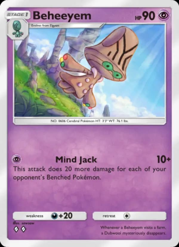 Beheeyem, carta 035 de Mythical Island