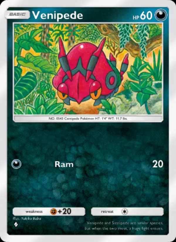 Venipede, carta 053 de Mythical Island