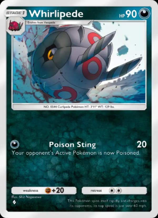 Whirlipede, carta 054 de Mythical Island