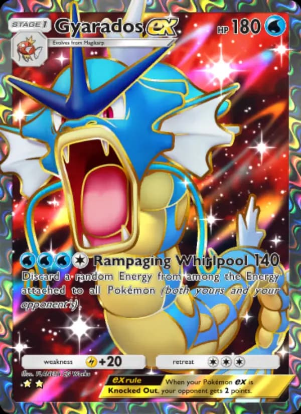 Gyarados ex, carta 076 de Mythical Island