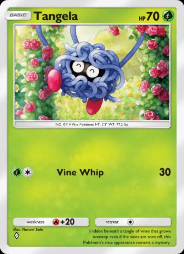 Tangela, carta 004 de Space-Time Smackdown