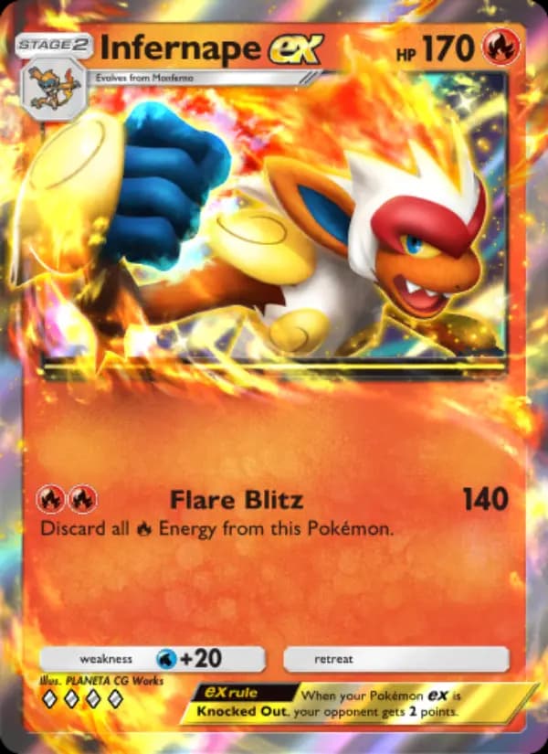 Infernape ex, carta 029 de Space-Time Smackdown