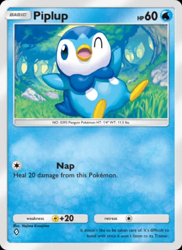 Piplup, carta 035 de Space-Time Smackdown