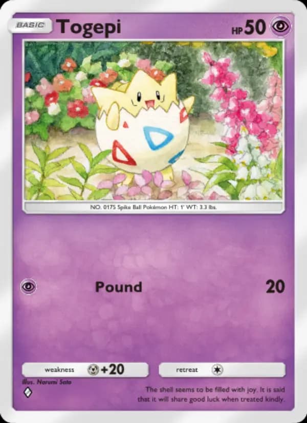 Togepi, carta 063 de Space-Time Smackdown