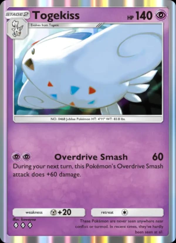 Togekiss, carta 065 de Space-Time Smackdown