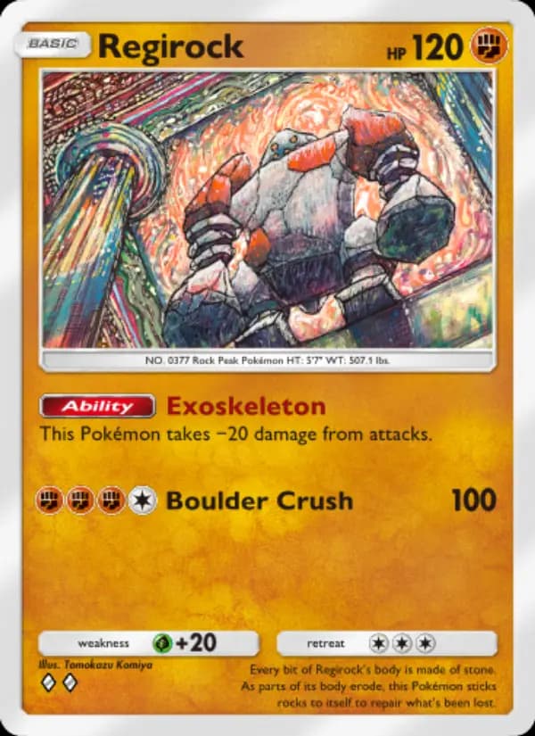 Regirock, carta 087 de Space-Time Smackdown