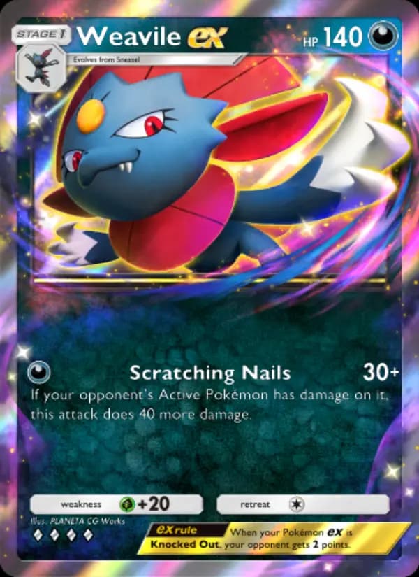 Weavile ex, carta 099 de Space-Time Smackdown