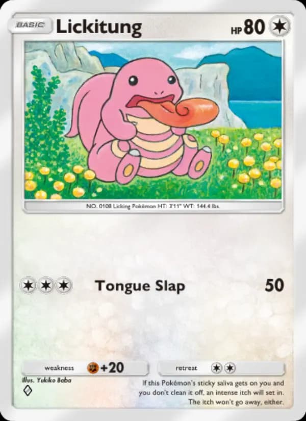 Lickitung, carta 124 de Space-Time Smackdown