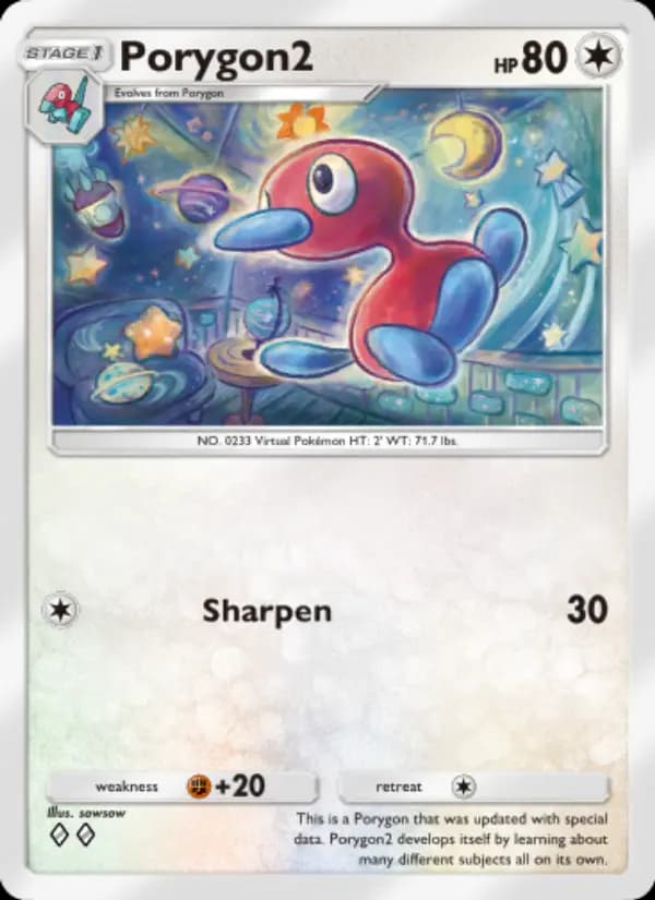 Porygon2, carta 128 de Space-Time Smackdown