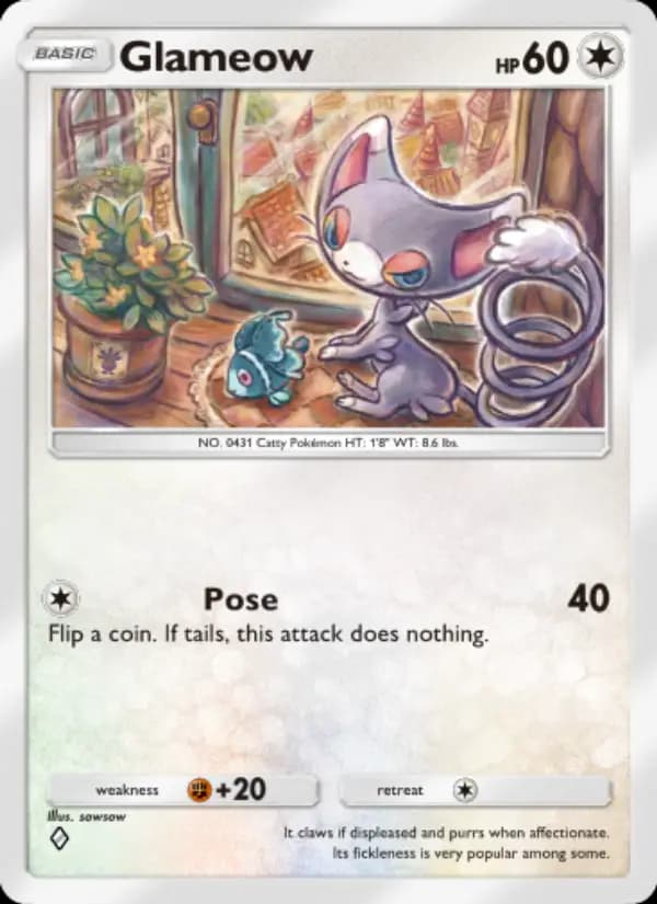 Glameow, carta 139 de Space-Time Smackdown