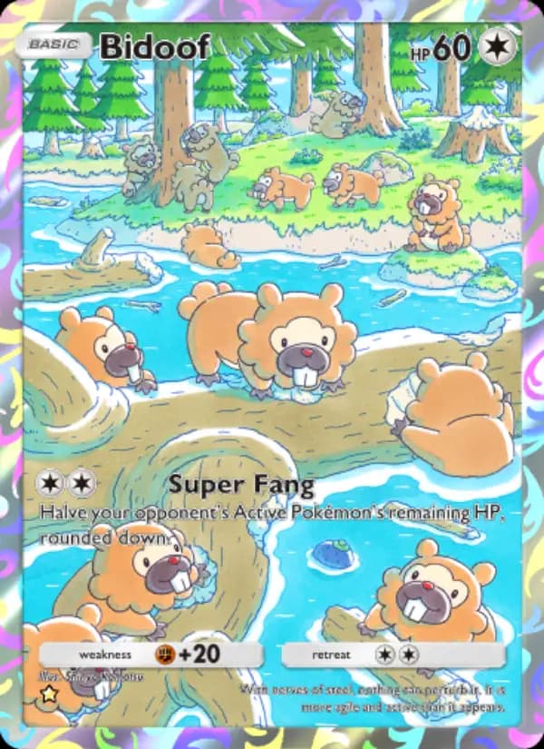 Bidoof, carta 177 de Space-Time Smackdown