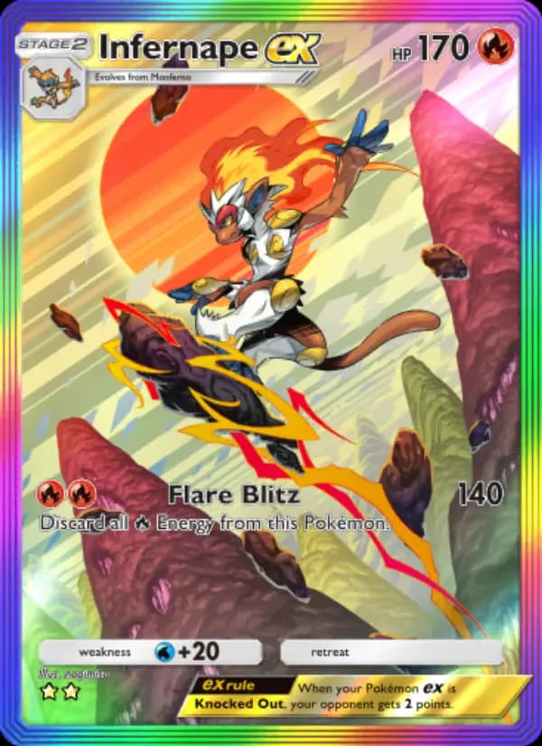 Infernape ex, carta 197 de Space-Time Smackdown