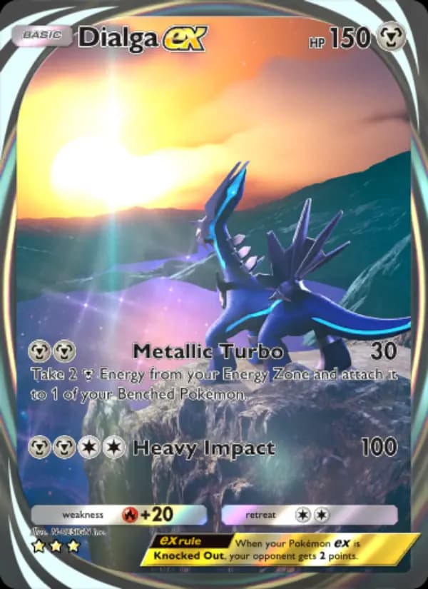Dialga ex, carta 205 de Space-Time Smackdown