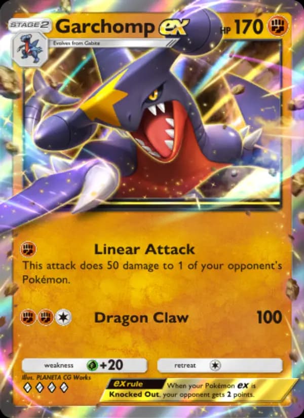 Garchomp ex, carta 047 de Triumphant Light
