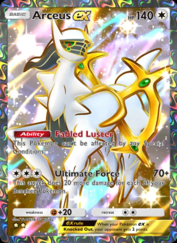 Arceus ex, carta 086 de Triumphant Light