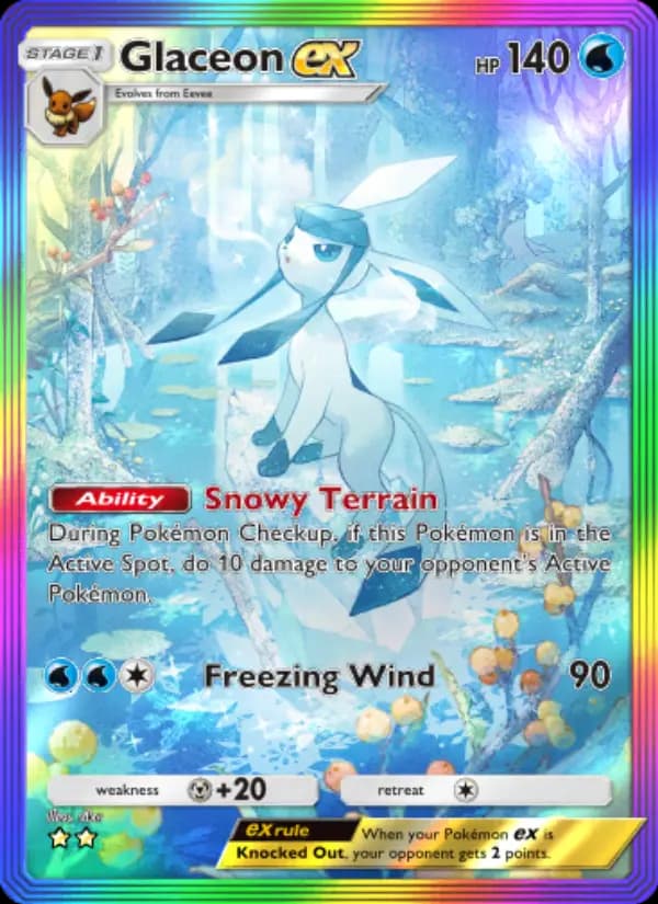 Glaceon ex, carta 092 de Triumphant Light