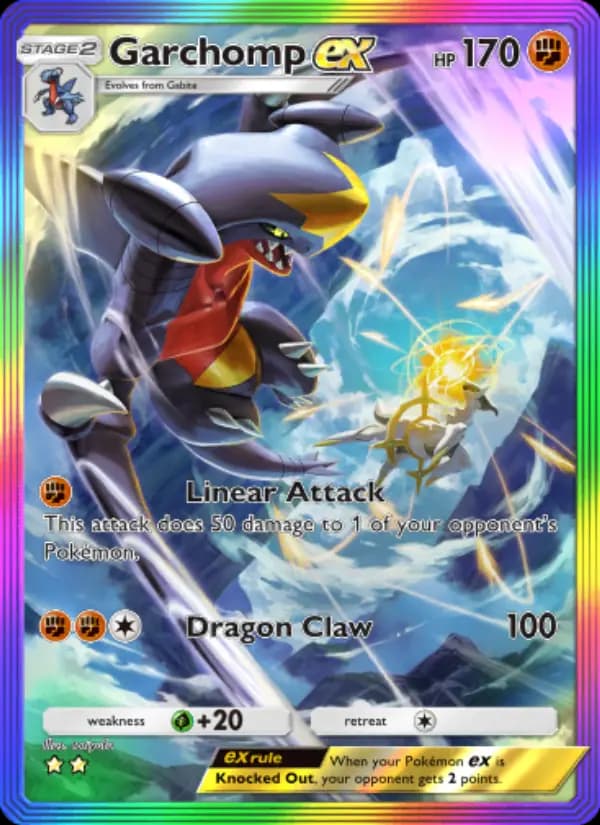Garchomp ex, carta 093 de Triumphant Light