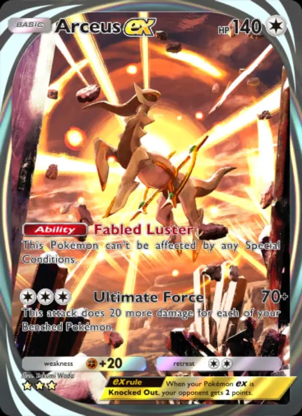 Arceus ex, carta 095 de Triumphant Light