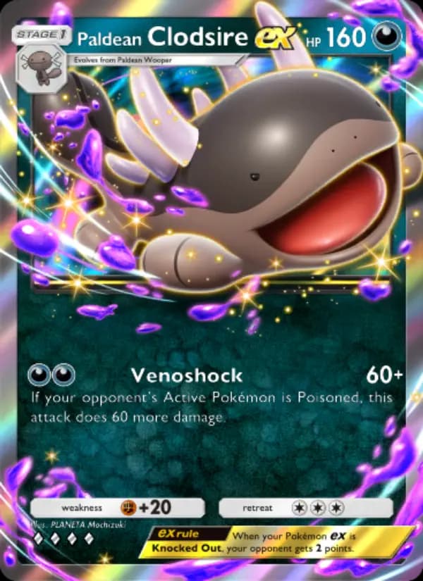 Paldean Clodsire ex, carta 048 de Shining Revelry