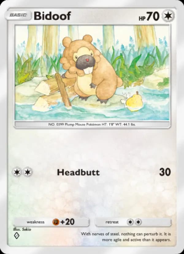 Bidoof, carta 064 de Shining Revelry